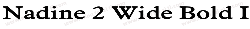 Nadine 2 Wide Bold I字体转换